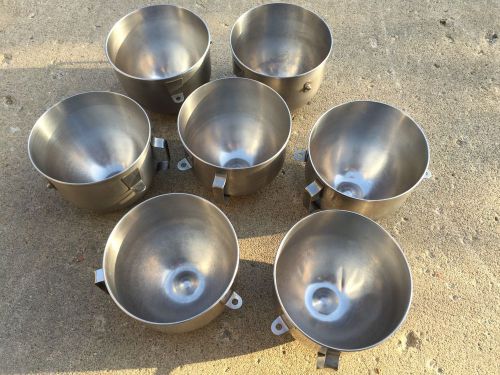 Hobart Kitchenaid Mixer Bowl 5 Quart Lot Stainless Steel 7 Mixing