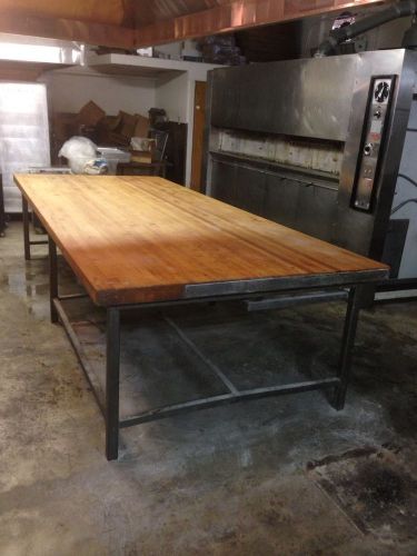 COMMERCIAL KITCHEN HARDWOOD BAKERS WORKTABLE 5&#039; X 12&#039;