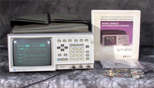 HP 54200A DIGITIZING 50 MHz OSCILLOSCOPE, PROBES, &amp; MANUAL