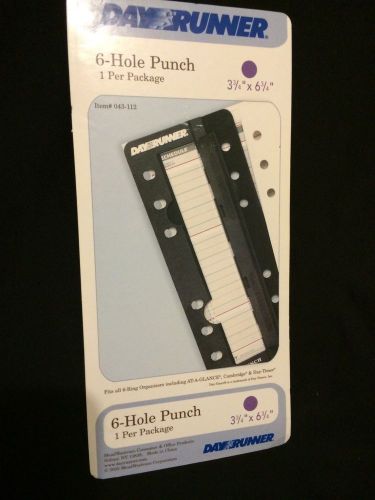 NIP** DAYRUNNER DAY PLANNER  6 HOLE PUNCH 043-112 DAY RUNNER**Free Shipping!!