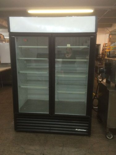 TWO GLASS DOOR BEVERAGE REFRIGERATOR