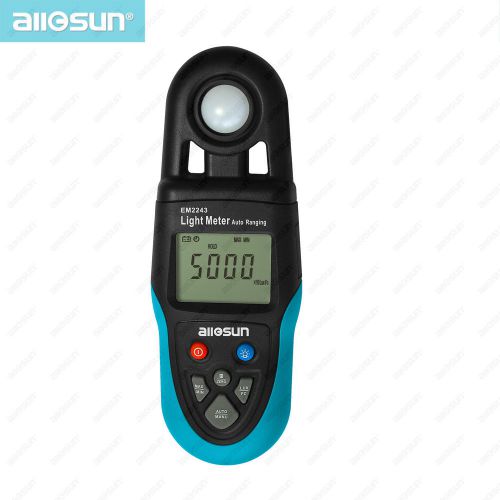 All-sun em2243 digital lux meter large lcd digital light meter electro-optical for sale