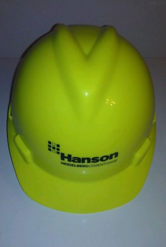 Hanson msa fast-trac ii hard hat lime green in color for sale