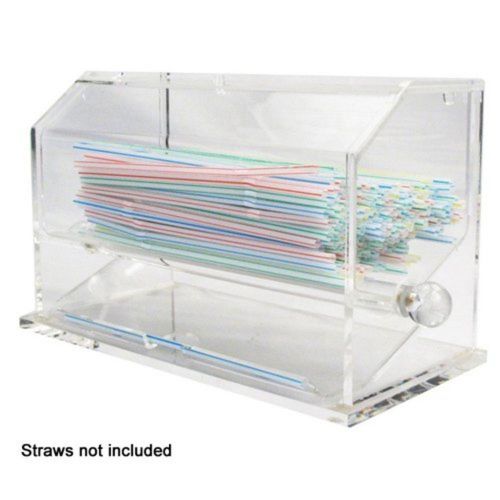 Winco ACSD-712 Acrylic Straw Dispenser