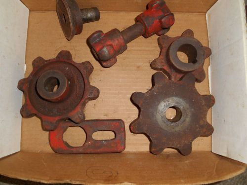 Vtg industrial gear wheel belt pulley machine age salvaged part lot for lamp for sale