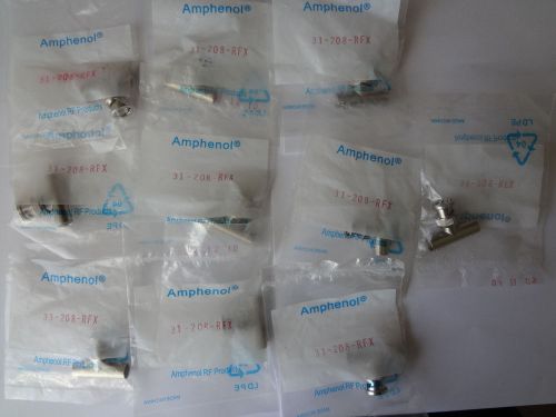 Lot of ten new Amphenol RF Adapters 31-208-RFX Tee TEE ADAPT J/P/J