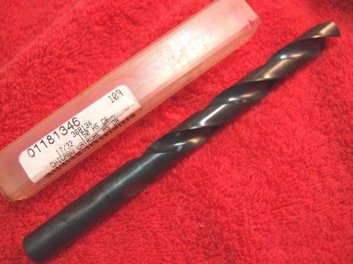 NEW Chicago Latrobe MADE IN USA 17/32&#034; HSS Jobber Length Drill Bit 118° Point