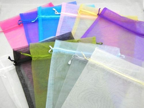 10 mixed large 8*12&#034; organza jewelry gift party packing big bags pouches 20*30cm for sale