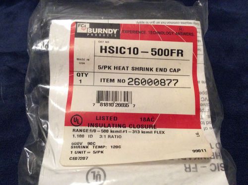 BURNDY HSIC10-500FR HEATSHRINK ENDCAP 1/0-500