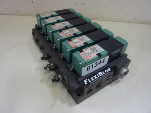 Numatics control block w/ 6 valves 082sa415m017n61 #61344 for sale