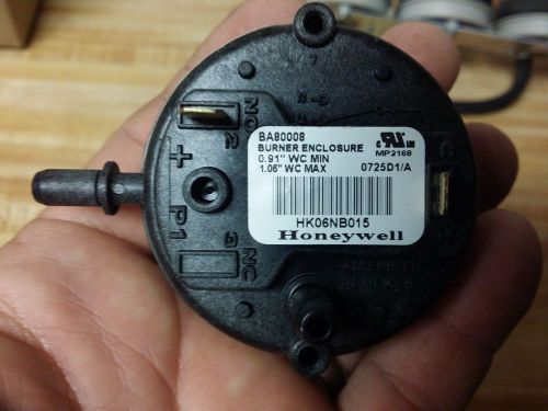 New furnace pressure switch 0.91&#034;wc min 1.06&#034;wc max ba80008 honeywell hk06nb015 for sale