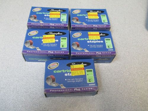 Lot of 5 x SWINGLINE CARTRIDGE STAPLES 5000 COUNT(Each pack) C CARTRIDGE #50050