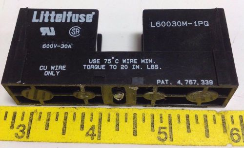 LITTELFUSE L60030M-1PQ FUSE HOLDER 600 VOLT 30 AMP LOT OF 9