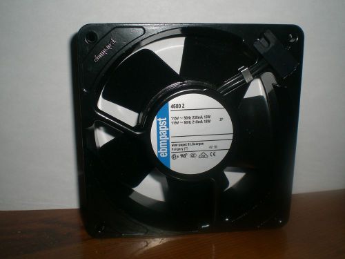 EBMPAPST 4600-Z AC COOLING FAN 110/120 VAC 4 3/4&#034; X 4 3/4&#034;