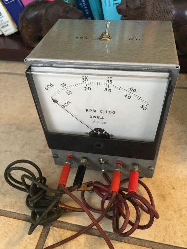 Vintage Dwell Simpson RPM X100 Meter