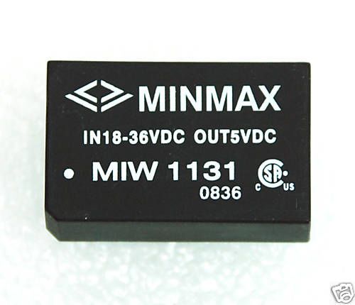 1pc MIW1131 DC to DC Converter Vin=24V Vout=5V Iout=600mA Pout= 3W MINMAX