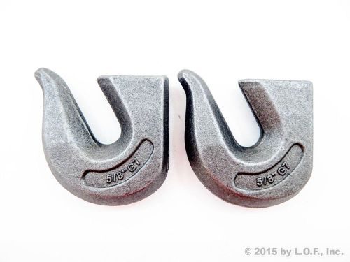 2 new 5/8&#034; g7 weld on grab chain hooks g-70 bucket trailer back hoe tie down for sale