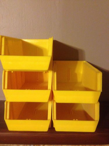 50 reinforced stacking storage bins 4-1/8x7-3/8x3 - yellow for sale