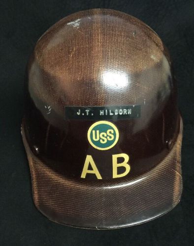 VINTAGE AMERICAN BRIDGE COMPANY HARD HAT FIBERGLASS UNITED STATE STEEL