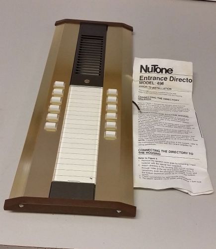 NuTone 498-BA-12  Entrance Directory