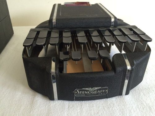 VINTAGE STENOGRAPH Dictation Reporter Court room Machine, with wood case, 1940&#039;