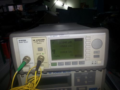 Keysight Agilent HP 8163A Lightwave Multimeter w/ 81633A + 81553SM, Fully tested