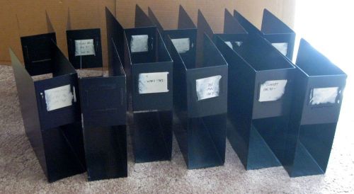 12 Vintage Gaylord Metal Magazine Holders Black Industrial Mid Century Office