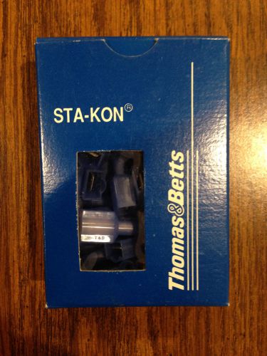 Box/50 THOMAS &amp; BETTS 14RB-251T STA-KON MALE TAB CONNECTOR 16-14 AWG *NEW*