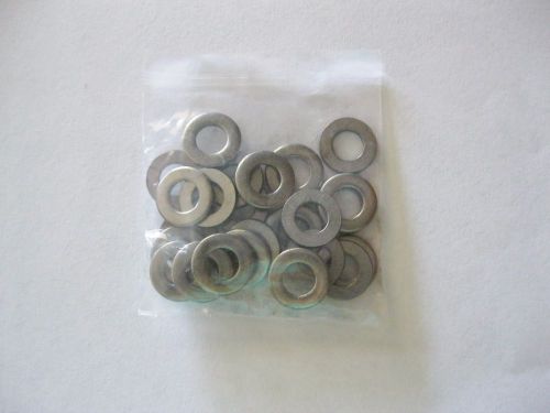 Set of 25 1/4&#034; stainless steel flat washers (id .265/ od .500/thick .066) for sale