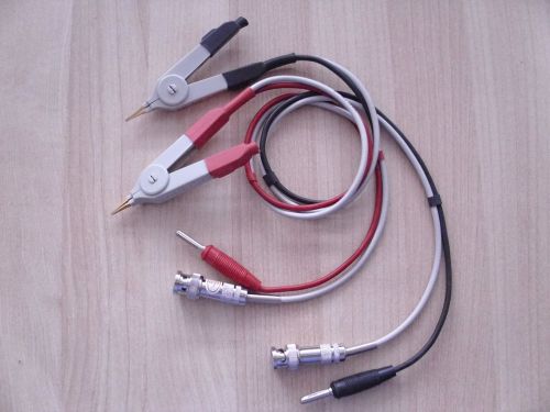 New kelvin clip/clipper bnc / jack connector  test cable  for  lcr/rcl meter for sale