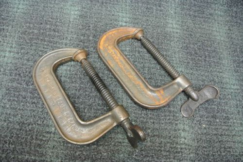 2 Vintage 4 In. No. 430 Heavy Duty C Clamp USA