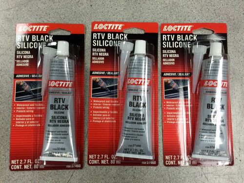 3 Tubes Loctite 37460 - Black RTV Silicone Adhesive Sealent Waterproof