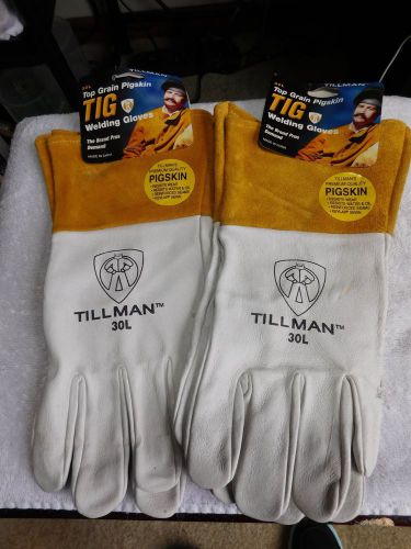 1 pair tillman 30l tig pigskin welding gloves w/ 4&#034;cuff  size l free shipping! for sale