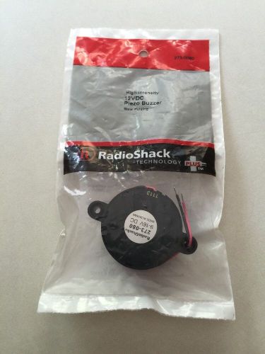 High Intensity 12VDC Piezo Buzzer #273-0080 By RadioShack New!!!