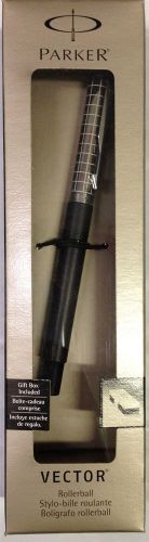 PARKER 1779931 Vector Rollerball BLACK Ink Medium Point Pen  Gift Box Included