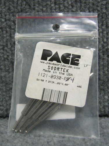 PACE SODRTEK 1121-0930-P5 SOLDERING TIPS 0.030&#034; X 0.080&#034; 1 Lot of 4ea