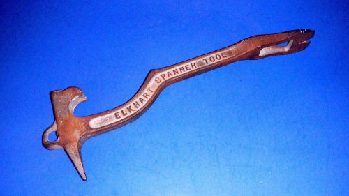 Vintage ELKHART SPANNER TOOL Firemans Hydrant Tool Elkhart Brass Mfg. Co.