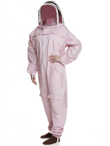 BEEKEEPING SUIT BEE SUIT HEAVY DUTY PROFESSIONAL QUALITY PINK, DENIM