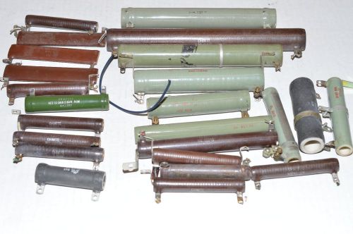 Assorted LARGE  RESISTORS - OHMITE Mallory WARD LEONARD