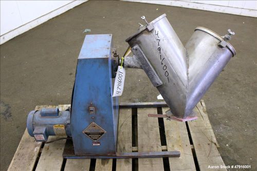 Used- Patterson-Kelley Twin Shell Cross Flow Blender, 16 Quart Capacity, 304 Sta