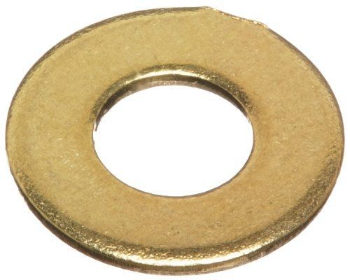 Small Parts Brass Flat Washer, Plain Finish, 1/4&#034; Screw Size, 0.26&#034; ID, 9/16&#034;