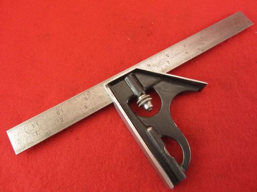 Starrett 12&#034; combination square, hardened head and rule