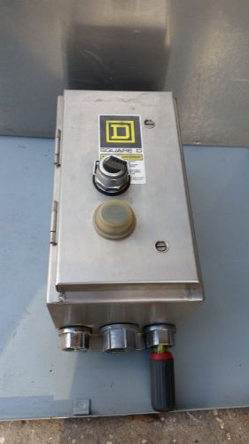 SQUARE D SIZE 0 2 POLE STARTER IN NEMA 4X SS ENCLOSURE