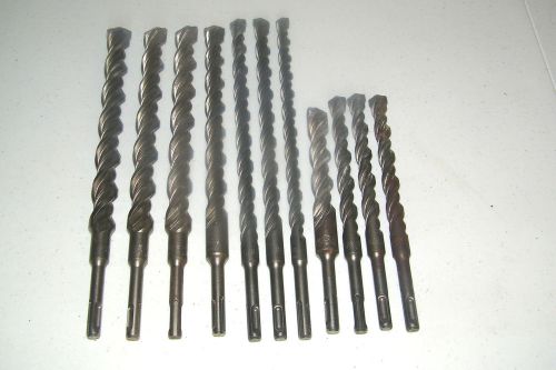 Large Lot Of 11 ANSI Germany SDS Plus Large Hammer Drill Carbide Bits