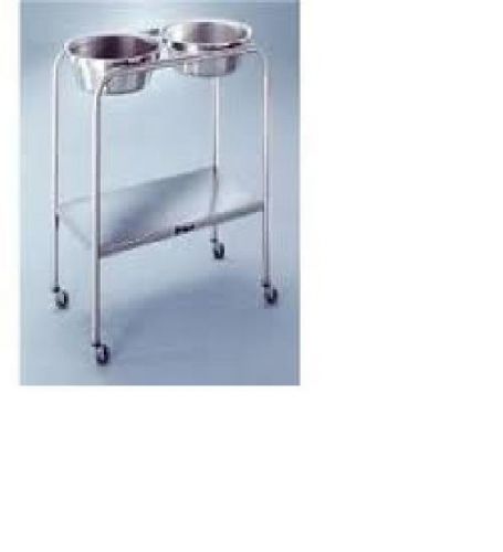 Blickman 1820ss stainless steel double basin stand with h-brace  new for sale