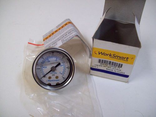 WORKSMART WS-PE-GAGE-77 LIQUID GAUGE 1.5&#039;&#039;SS 30PSI 1/8&#039;&#039; BACK - FREE SHIPPING