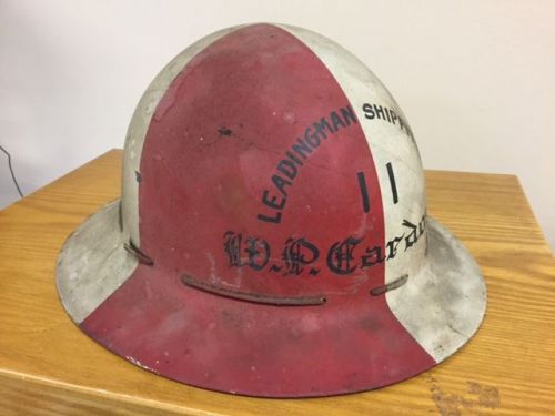 Hard Hat Fiberglass Vintage Shipfitter Helmet Skull Cap Hat Full Brim Lineman