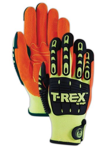 NEW MAGID T-REX TRX500 HI-VIZ IMPACT GLOVE-SIZE MEDIUM