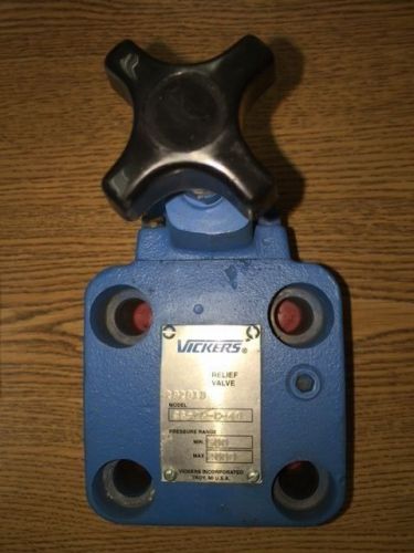 NEW VICKERS RELIEF VALVE MODEL CG-06-C-40 PRESSURE RANGE 500 MIN, 2000 MAX