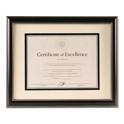 Document Frame, Black Plastic, 11 x 14, 8 1/2 x 11, Sold as 1 Each